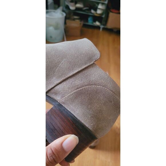 Karl Lagerfeld Natalie Ankle Boots Tan Leather Suede Women's Size 8.5 - Picture 8 of 12